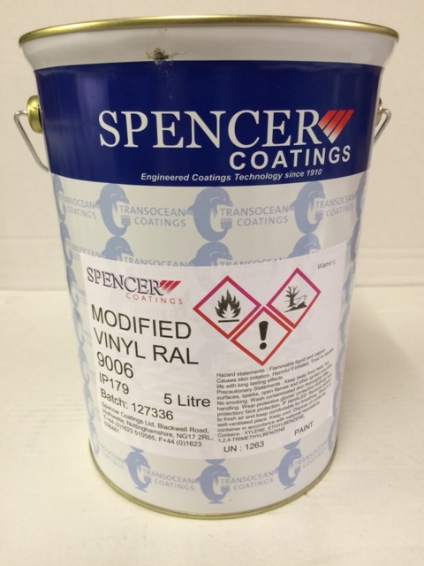 5Ltr Spencer Modified Vinyl Silver Ral 9006