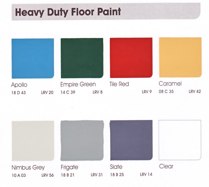 Leyland Colour Chart